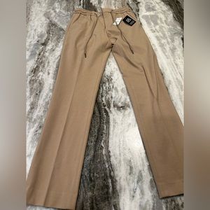Men’s Express XS tan drawstring suit pants